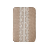 Brawn Burlap Off-White Lace Textur Badematte (Vorderseite Vertikal)