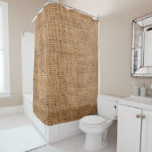 Brawn Burlap Tuch Sack Textur Duschvorhang (Beispiel)