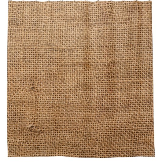 Brawn Burlap Tuch Sack Textur Duschvorhang (Vorderseite)