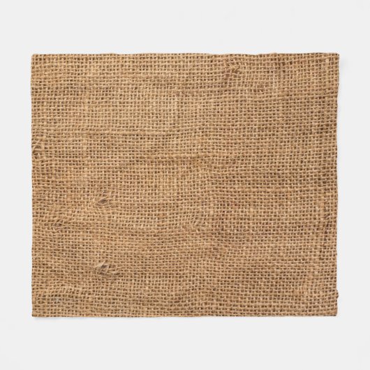 Brawn Burlap Tuch Sack Textur Fleecedecke (Vorderseite (Horizontal))