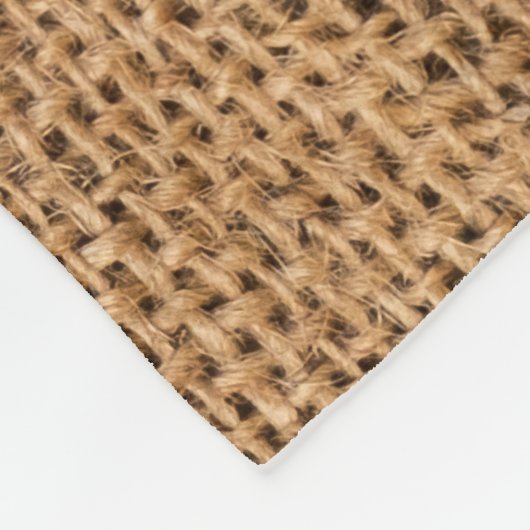 Brawn Burlap Tuch Sack Textur Fleecedecke (Ecke)