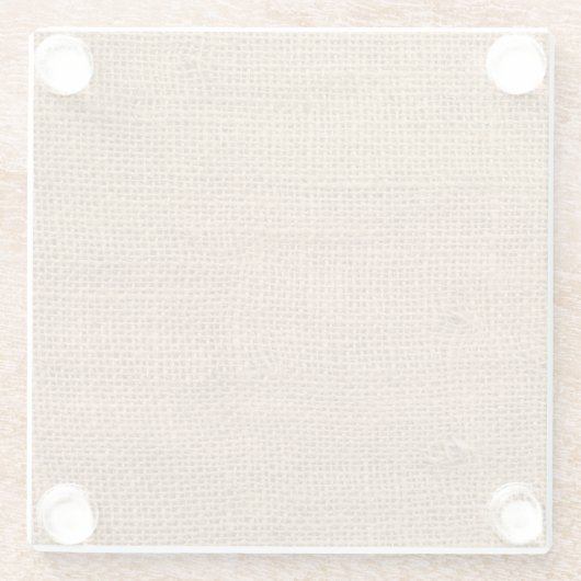 Brawn Burlap Tuch Sack Textur Glasuntersetzer (Rückseite)