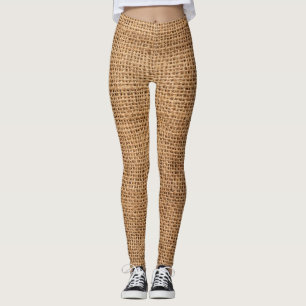 Brawn Burlap Tuch Sack Textur Leggings