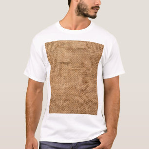 Brawn Burlap Tuch Sack Textur T-Shirt