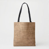 Brawn Burlap Tuch Sack Textur Tasche (Vorderseite)