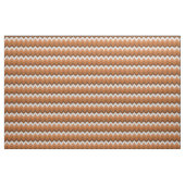 Brawn Burnt Orange White Ikat Zigzag Kunstmuster Stoff (Fat Quarter (45,7 x 55,9 cm))
