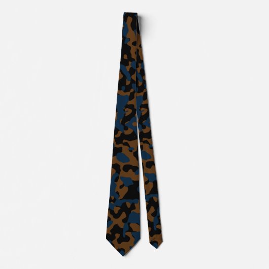 Brawn Camouflage in Navy und Black Krawatte (Vorderseite)