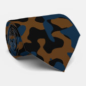 Brawn Camouflage in Navy und Black Krawatte (Gerollt)