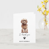 Brawn Cavapoodle Dog Mum Puppy Pers Geburtstag Karte (Gelbe Blume)