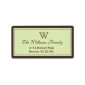 Brawn & Celadon Classic Border Adressaufkleber (Vorne)
