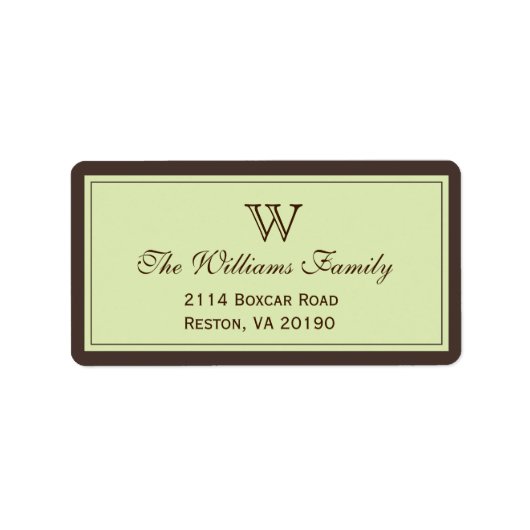 Brawn & Celadon Classic Border Adressaufkleber (Vorne)