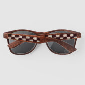 Brawn Checkered Unique Designer Crochet Print Wood (Rückseite)