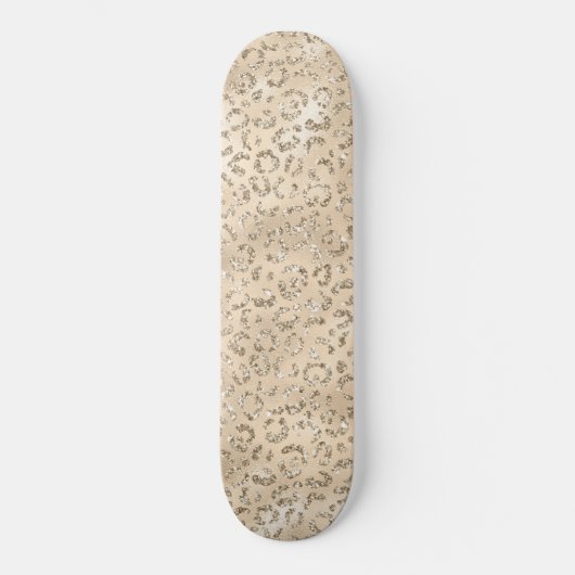 Brawn Cheetah Leopard Skin Print Muster Tier Skateboard (Vorderseite)