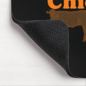 Brawn Chicken Brown Kuh Retro Musik Bow Chicka Wow Mousepad (Ecke)