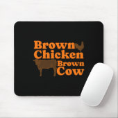 Brawn Chicken Brown Kuh Retro Musik Bow Chicka Wow Mousepad (Mit Mouse)