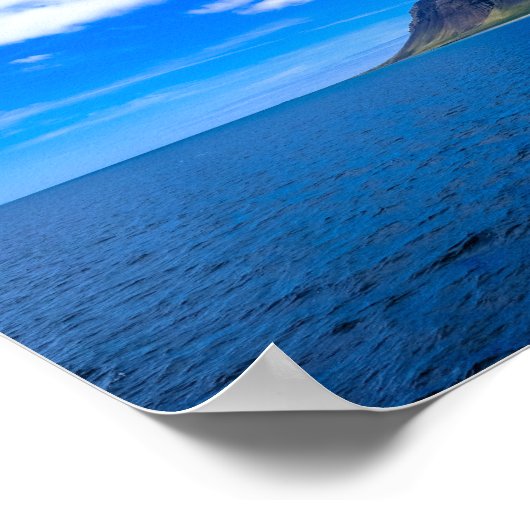 Brawn Cliff in Meeresnähe Poster (Ecke)