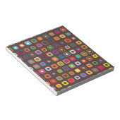 Brawn Colored Square Pattern Notizblock (angewinkelt)