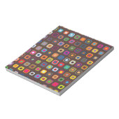 Brawn Colored Square Pattern Notizblock (Rotiert)