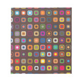 Brawn Colored Square Pattern Notizblock (Vorderseite)