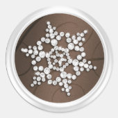 Brawn Crystal Snowflake Umschlag Aufkleber (Vorderseite)