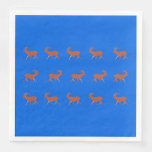 Brawn Deer Walking Festivals Muster Blau Hintergru