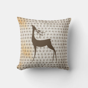 Brawn Deh auf Vintagem Schneeflockenplätzchen Kissen