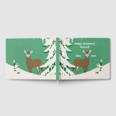 Brawn Doe Deer White Face in Snow Pine Tree Gästebuch (Voll)