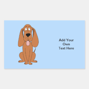Brawn Dog Cartoon. Hund. Rechteckiger Aufkleber