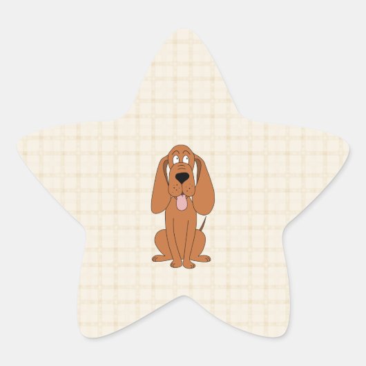 Brawn Dog Cartoon. Hund. Stern-Aufkleber (Vorderseite)