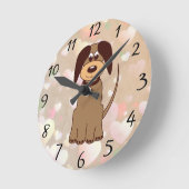 Brawn Dog Wall Clock Runde Wanduhr (Winkel)