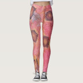 Brawn Dotted Red Fall Leaf Leggings (Vorderseite)