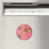 Brawn Dotted Red Fall Leaf Magnet (In Situ (Geschirrspüler))