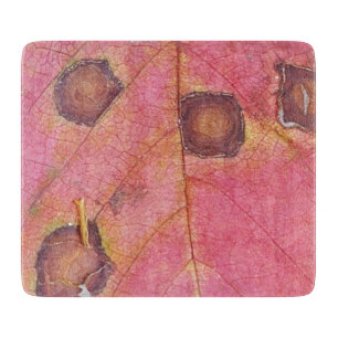 Brawn Dotted Red Fall Leaf Schneidebrett