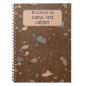 Brawn & Earth Tone Marbella Chips Terrazzo Muster Notizblock (Vorderseite)