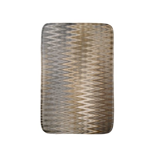 Brawn Earth Toned Wavy Muster Badematte (Vorderseite Vertikal)