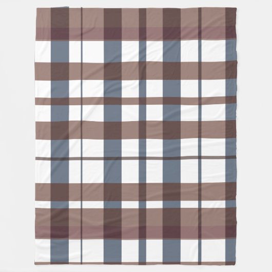 Brawn Earth Tones kariert Fleecedecke (Vorderseite)