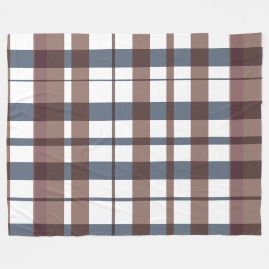 Brawn Earth Tones kariert Fleecedecke (Vorderseite (Horizontal))