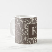 Brawn Elegant Blühe Monogramm-Tasse Kaffeetasse (Vorderseite Links)
