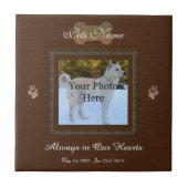 Brawn Elegant Dog oder Cat Memorial Fliese (Vorderseite)