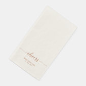 Brawn Elegant Script Lettering Cheers Fall Event Serviette (Ecke)