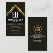 Brawn Elegante Imitate Gold Zuhause Builder Constr Visitenkarte (Vorne/Hinten)