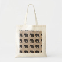 Brawn Elephant Pattern Leinwand Tasche