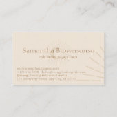 Brawn Energy Healing Sun Light Moon Spiritual Visitenkarte (Rückseite)