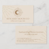 Brawn Energy Healing Sun Light Moon Spiritual Visitenkarte (Vorne/Hinten)