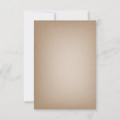 Brawn Evergreen Trees Wedding rettet das Datum Save The Date (Rückseite)