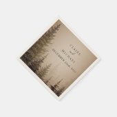 Brawn Evergreen Trees Wedding Serviette (Ecke)