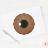 Brawn Eye Iris Cooles Eyeball Custom Round Sticker (Umschlag)