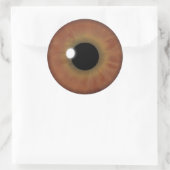 Brawn Eye Iris Cooles Eyeball Custom Round Sticker (Tasche)