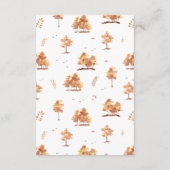 Brawn Fall Herbst-Bäume Hochzeitsdetails Karten (Rückseite)