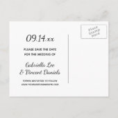 Brawn Fall Leaf Briefmarke Hochzeit speichern das Ankündigungspostkarte (Rückseite)